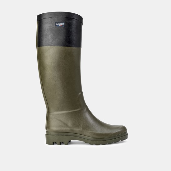 Aigle Grip-sole Rain Boots Women Olive ZA-97560